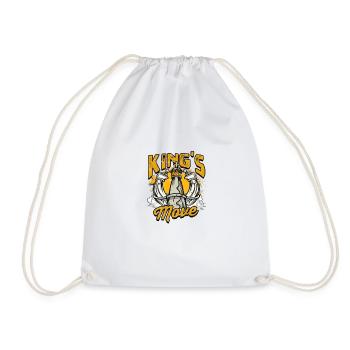 King's move - Chess - Drawstring Bag - white - Front