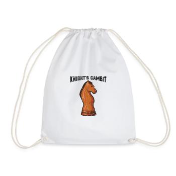 Knight's gambit - Chess - Drawstring Bag - white - Front