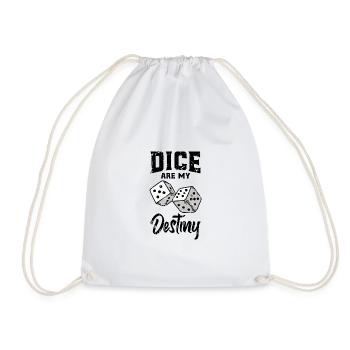 Dice are my destiny - Boardgames - Drawstring Bag - white - Front