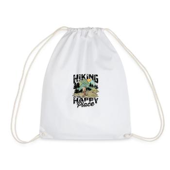 La randonnée est mon endroit heureux - Randonnée pédestre - Sac de sport léger - blanc - Devant