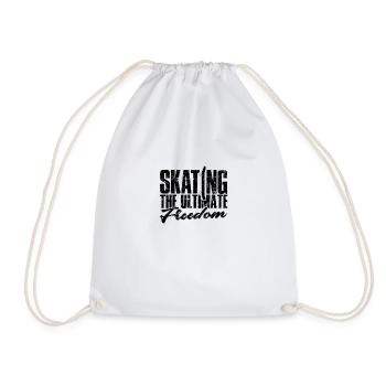 Skating - die ultimative Freiheit - Skating - Turnbeutel - Weiß - Vorne
