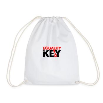 Equality is Key - Equality - Drawstring Bag - white - Front