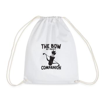 L’arc, mon fidèle compagnon - Tir à l’arc - Sac de sport léger - blanc - Devant