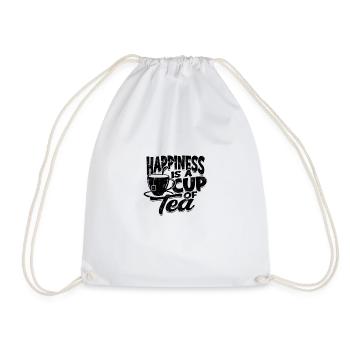 Happiness is a cup of tea - Tea - Drawstring Bag - white - Front