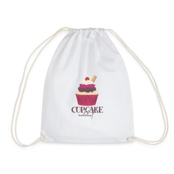 Cupcake süchtig - Cupcake - Turnbeutel - Weiß - Vorne