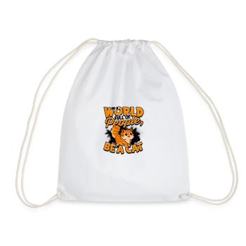 Dans un monde plein de gens, soyez un chat - Chat - Sac de sport léger - blanc - Devant