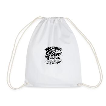 Watching the sun go down - Sunset - Drawstring Bag - white - Front