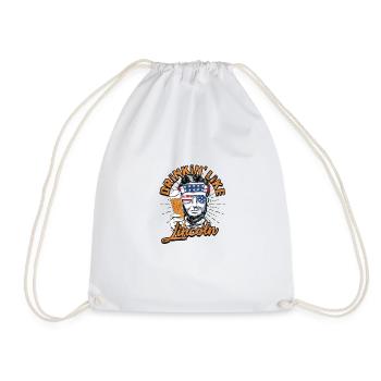 Drinkin' like Lincoln - Boire - Sac de sport léger - blanc - Devant