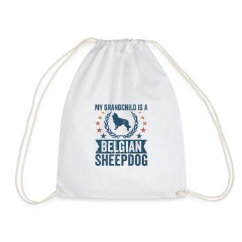 Mon petit-fils est un berger belge - Sac de sport léger - blanc - Devant