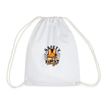 La sécurité d’abord, toujours - Construction - Sac de sport léger - blanc - Devant