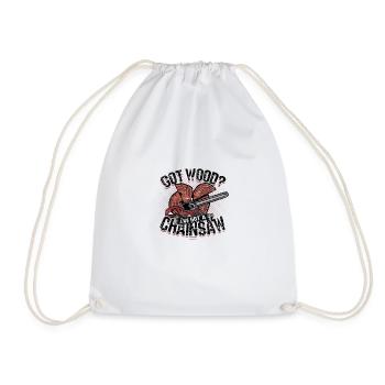 Got wood? I've got a chainsaw - Chainsaw - Drawstring Bag - white - Front