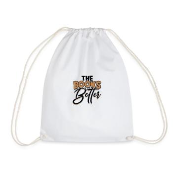 The books was better - Book - Drawstring Bag - white - Front