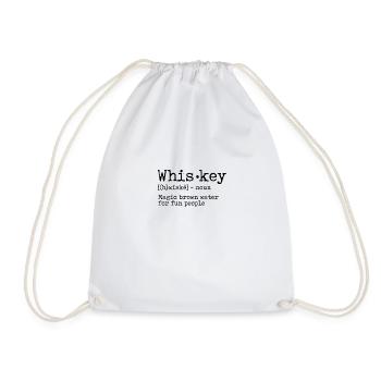 whiskey - Spirits - Drawstring Bag - white - Front