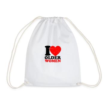 Ich liebe ältere Frauen - Age Appreciation - Turnbeutel - Weiß - Vorne