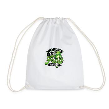 World's Best Frog Catcher - Nature - Drawstring Bag - white - Front