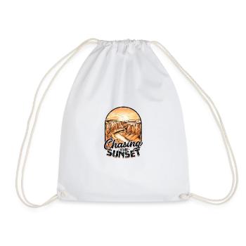 Chasing the Sunset - Canyon - Drawstring Bag - white - Front