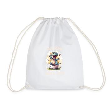 Kids Dinos Birthday Party | Awesome since 2018 - Drawstring Bag - white - Front