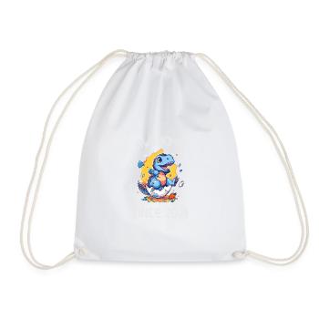 Kids Dinos Birthday Party | Awesome since 2021 - Drawstring Bag - white - Front