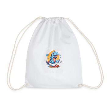 Kids Dinos Birthday Party | Awesome since 2021 - Drawstring Bag - white - Front