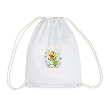 Kids Dinos Birthday Party | Awesome since 2024 - Drawstring Bag - white - Front