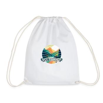 Trout Fishing in the River Vintage Inspired Fly - Turnbeutel - Weiß - Vorne
