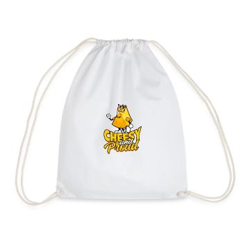 Cheesy and proud - Cheese - Drawstring Bag - white - Front