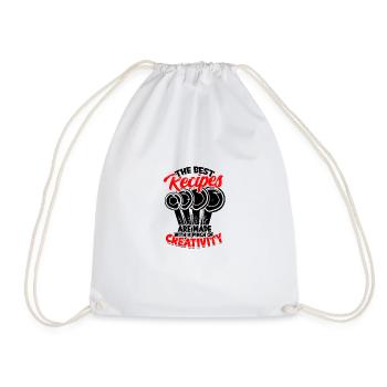 best recipes are made with a pinch of creativity - Drawstring Bag - white - Front