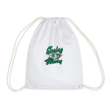 Seeing is believing - Eyes - Drawstring Bag - white - Front