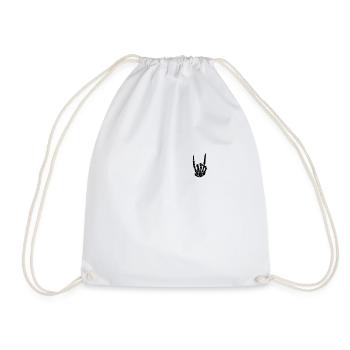 Skelett Rock Handtasche Faules Halloween-Kostüm - Turnbeutel - Weiß - Vorne