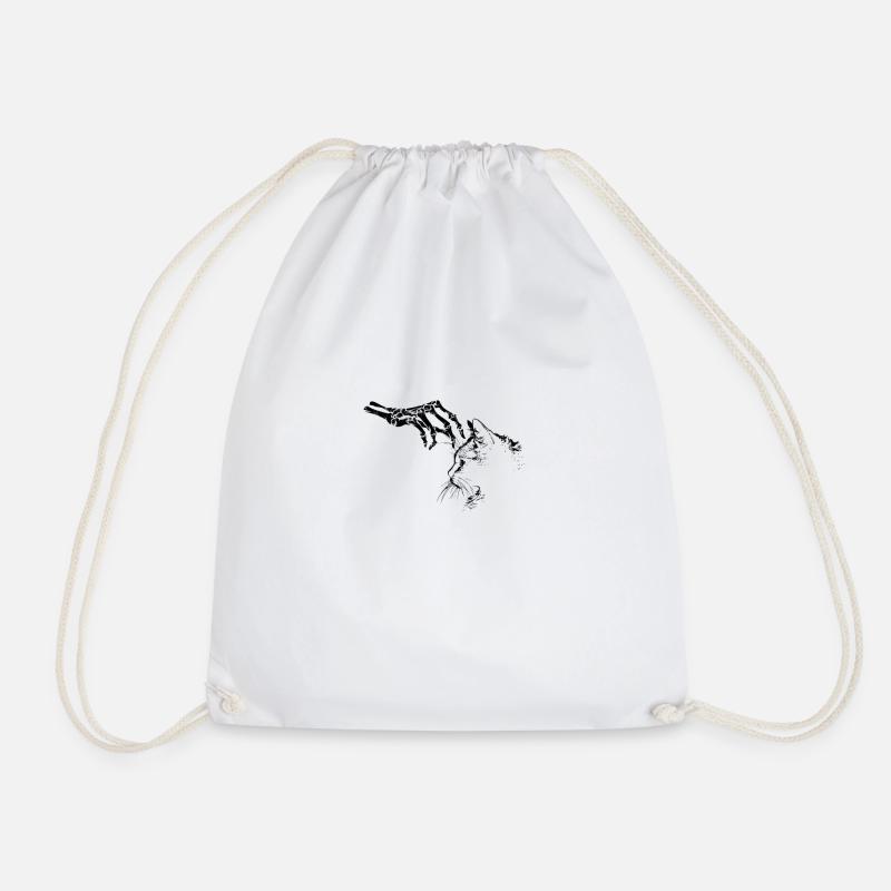 Spooky Skeleton Hand Halloween Costume - Bones - Drawstring Bag - white