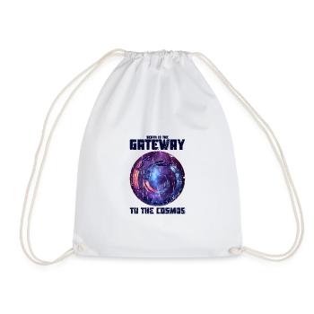 Death is the gateway to the cosmos - Halloween - Drawstring Bag - white - Front