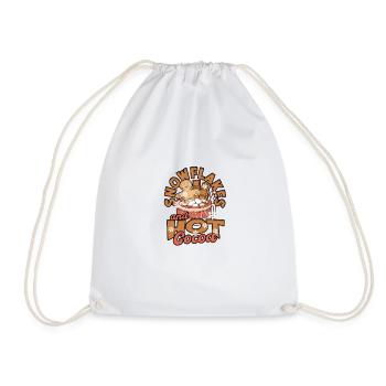 Snowflakes and Hot Cocoa - Snow - Drawstring Bag - white - Front