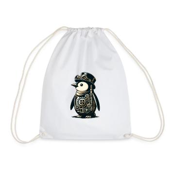 Vintage victorien Steampunk pingouin amant cadeau - Sac de sport léger - blanc - Devant