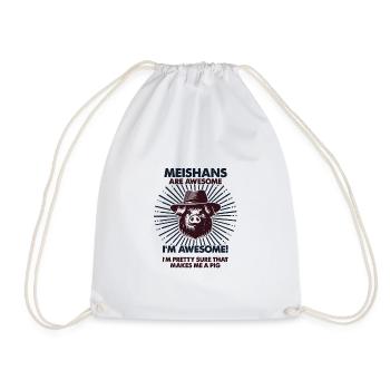 Cochon Papa Maman - Fermier Meishans - Sac de sport léger - blanc - Devant