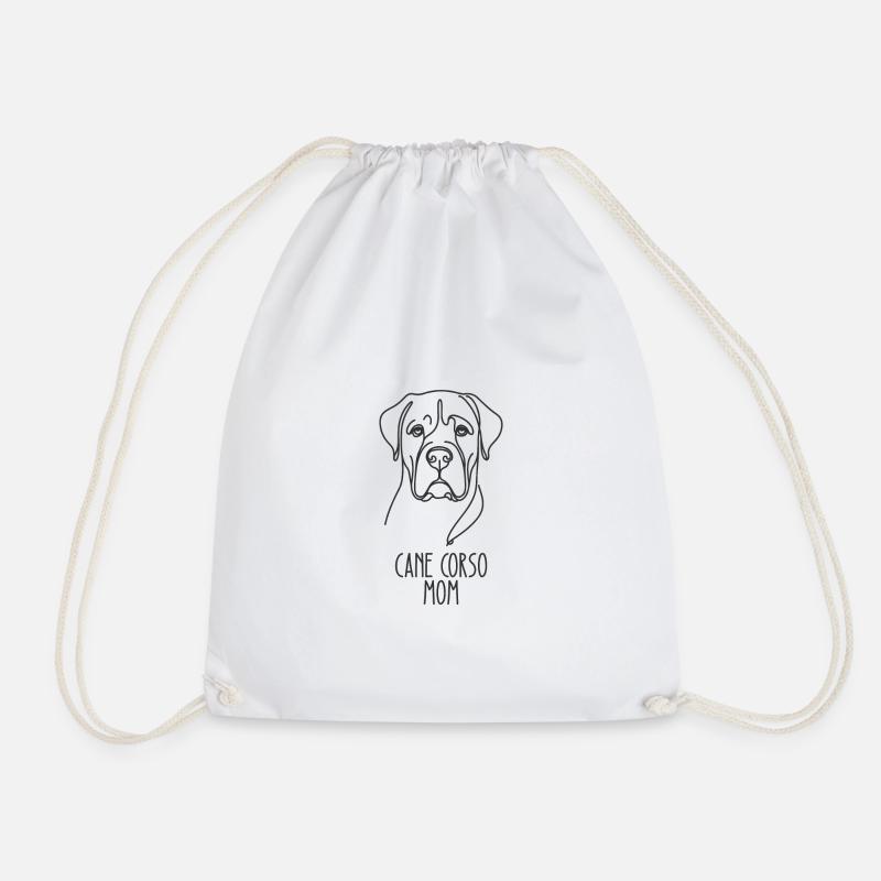 Line Art Mom - Cane Corso - Turnbeutel - Weiß