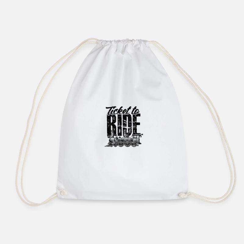 Ticket to Ride - Train - Drawstring Bag - white