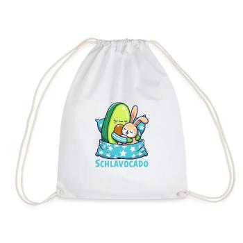 Schlavocado Schlafshirt Nachthemd Pyjama Schlafanz - Turnbeutel - Weiß - Vorne