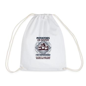 Potatoes Are Great - Mama Dad - Drawstring Bag - white - Front