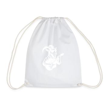 Conception de bande de guitariste chèvre en blanc - Sac de sport léger - blanc - Devant