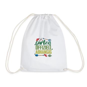 Garden Official Dependent Gardener Gardener Saying - Drawstring Bag - white - Front