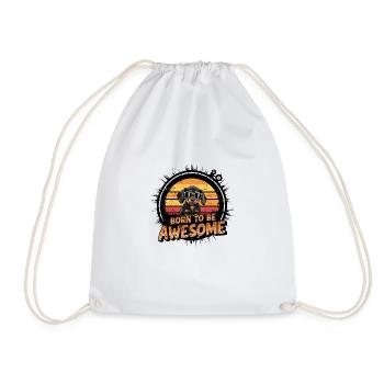 Adorable teckel Design pour les amoureux des chiens - Sac de sport léger - blanc - Devant