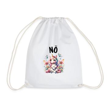 Licorne disant non Garçon et fille Créature mythique - Sac de sport léger - blanc - Devant