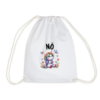 Licorne disant non Garçon et fille Créature mythique - Sac de sport léger - blanc - Devant