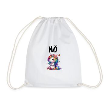 Licorne disant non Garçon et fille Créature mythique - Sac de sport léger - blanc - Devant