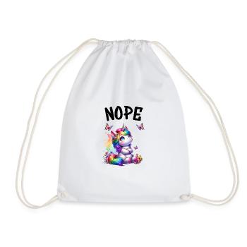 Licorne disant non Garçon et fille Créature mythique - Sac de sport léger - blanc - Devant