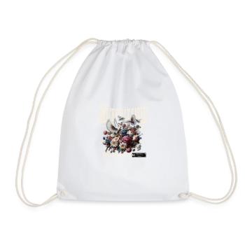 Gracefully Saved Grace Faith Pray Flowers Dove - Drawstring Bag - white - Front