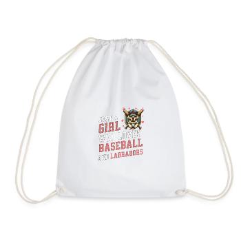 Fille aime le baseball Labradors Sports - Sac de sport léger - blanc - Devant