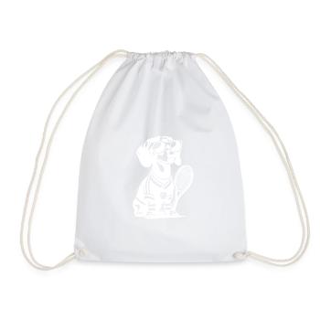 Teckel Silhoutte Joueur de tennis - Sac de sport léger - blanc - Devant