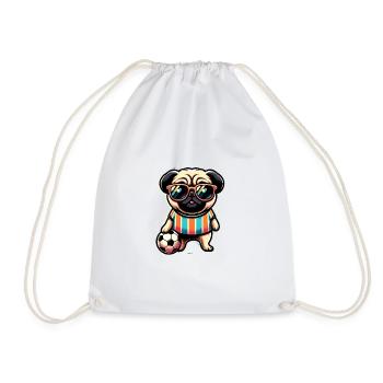 Carlin Chien Footballeur Champion De Balle Fan - Sac de sport léger - blanc - Devant