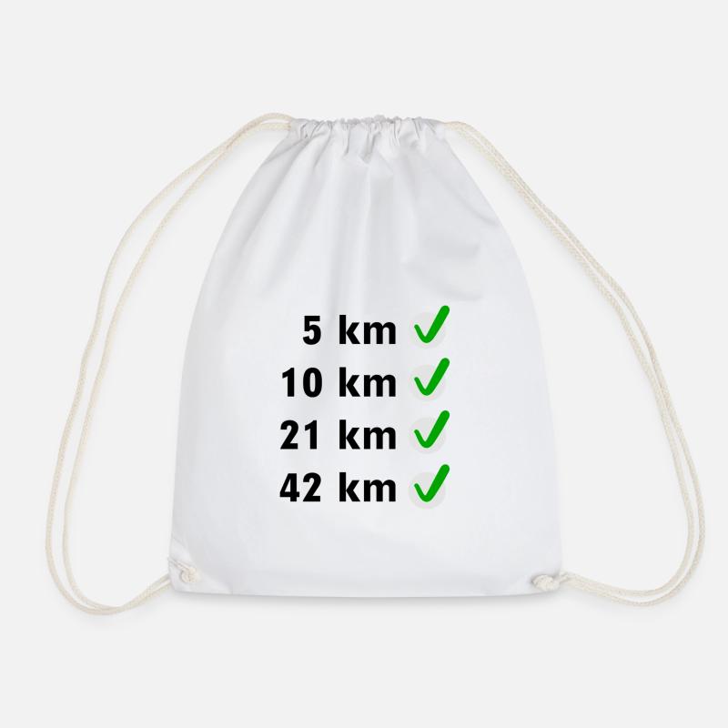 Marathon Checkliste - Turnbeutel - Weiß